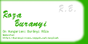 roza buranyi business card